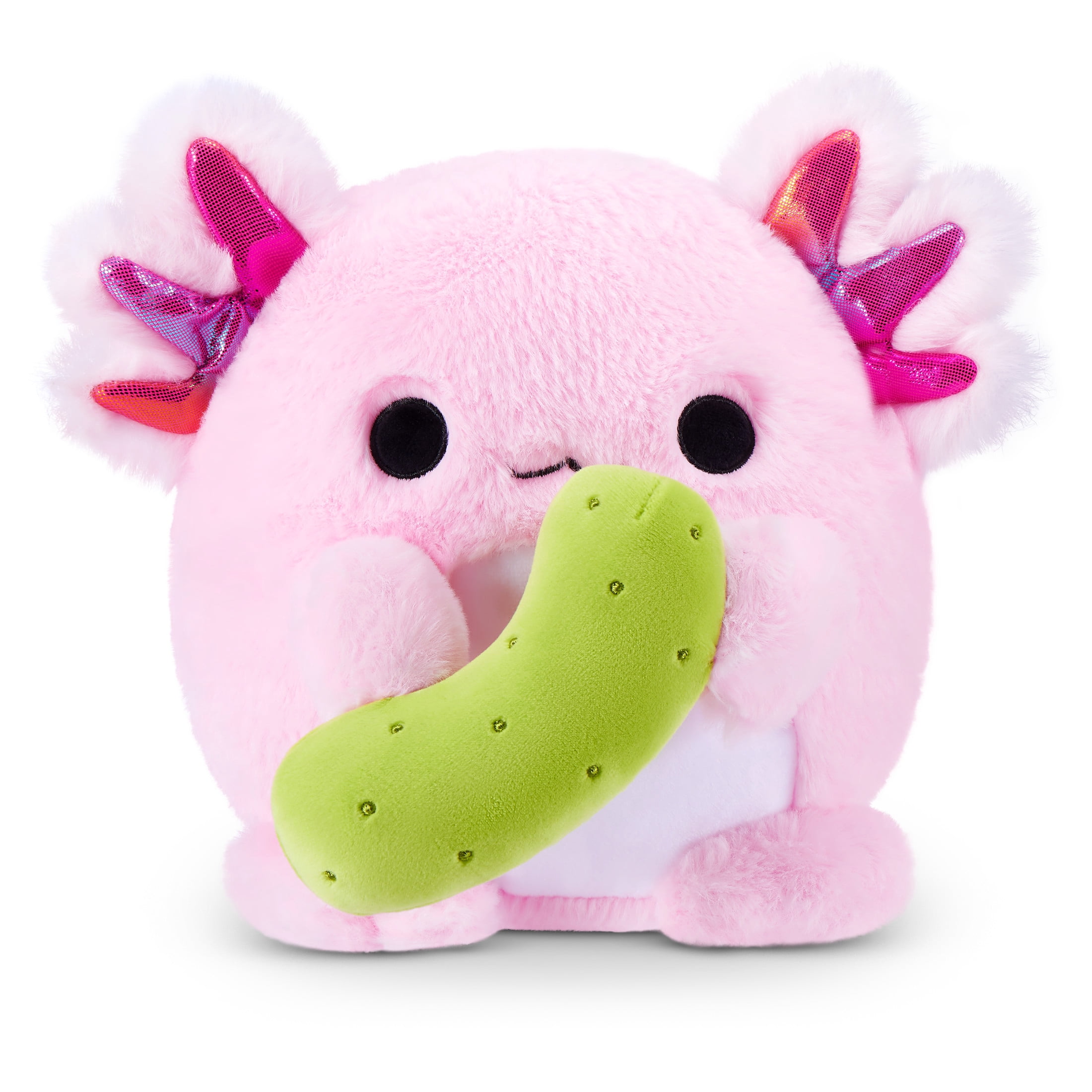 Snackles Core Series 2 Axolotl with Pickle by ZURU - Ultra-Soft 8-inch Plush Toy for All Ages