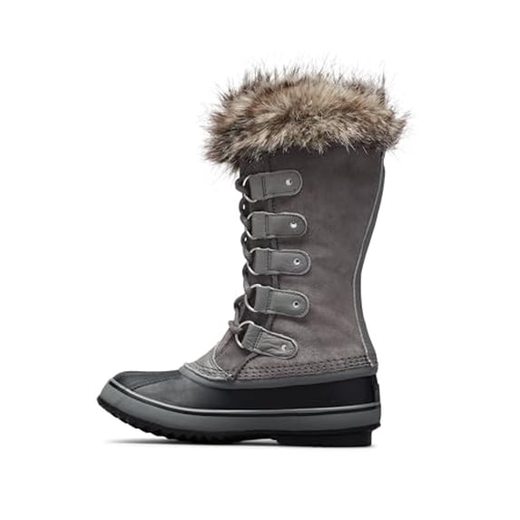 NL5203 SOREL WOMEN JOAN OF ARCTIC WINTER WATERPROOF BOOTS QUARRY/BLACK SIZE 9