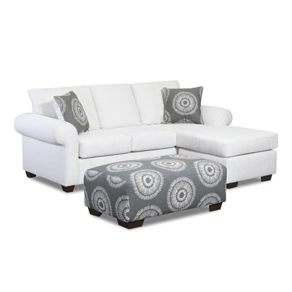 NL725-BEIG-12-DGRA-CHOF Sharon Sofa Sectional with Reversible Chaise, Beige