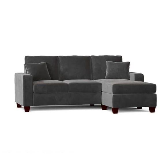 NL731-FOG-CHOF-BOX Josie Reversible Chaise Sofa Sectional, Fog