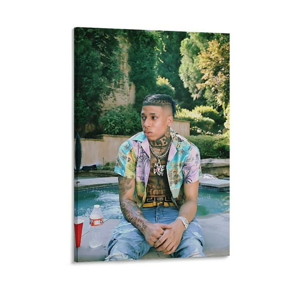 NLE Choppa Art Popular Rapper Poster Home Decor Poster Wall Art Hanging Picture Print Bedroom Decorative Painting Posters Room Aesthetic 16x24inch(40x60cm)