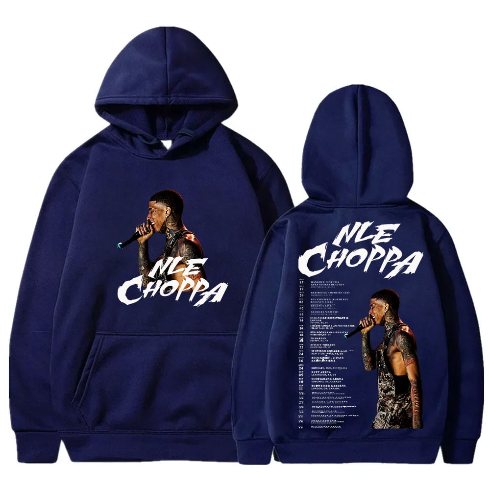 NLE Choppa Logo Hoodies Rapper North America Tour Merch Women Men ...