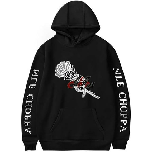 NLE Choppa Merch Hoodies Rapper Printed Logo Unisex Casual Fashion Hooded Sweatshirt