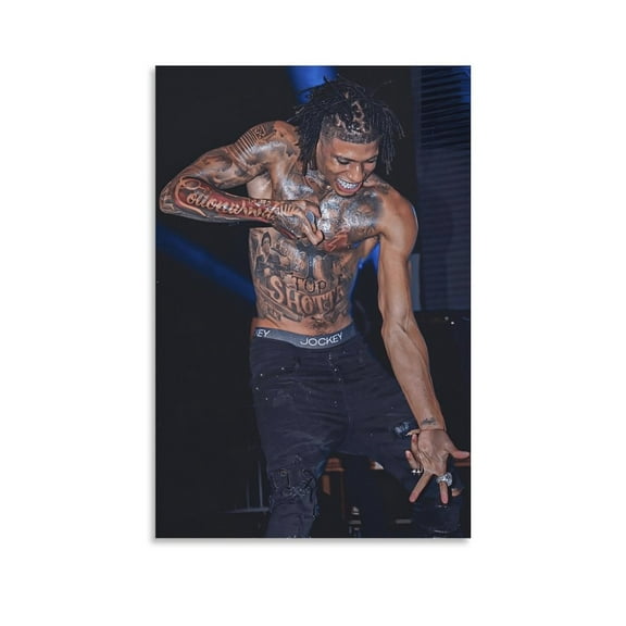 NLE Choppa Popular Rapper Art Poster Art Poster Canvas Painting Decor Wall Print Photo Gifts Home Modern Decorative Posters 24x36inch(60x90cm)