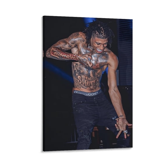 NLE Choppa Popular Rapper Art Poster Picture Print Wall Art Poster Painting Canvas Posters Artworks Gift Room Aesthetic 24x36inch(60x90cm)