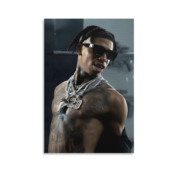 NLE Choppa Rapper Boy Cool Poster Art Poster Canvas Painting Decor Wall Print Photo Gifts Home Modern Decorative Posters 12x18inch(30x45cm)