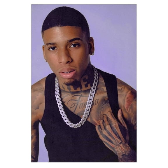 NLE Choppa Rapper Music Poster Iconic Urban Aesthetic Hip-Hop Wall Art Street Style Decor for Rap Culture Fans Room Gift Perfect for Music Lovers