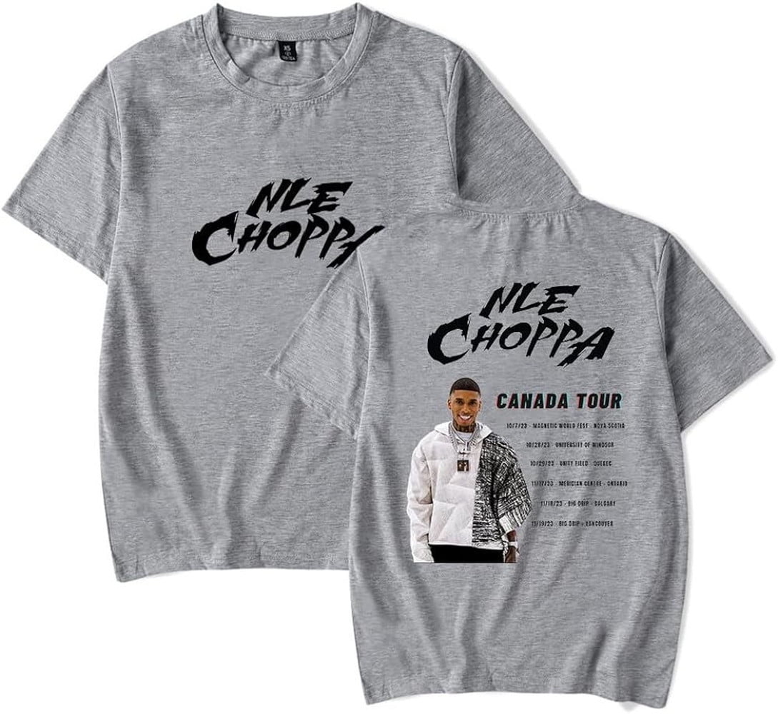 NLE Choppa Tour TShirt Merch Casual Short Sleeved T Shirt Unisex Tee