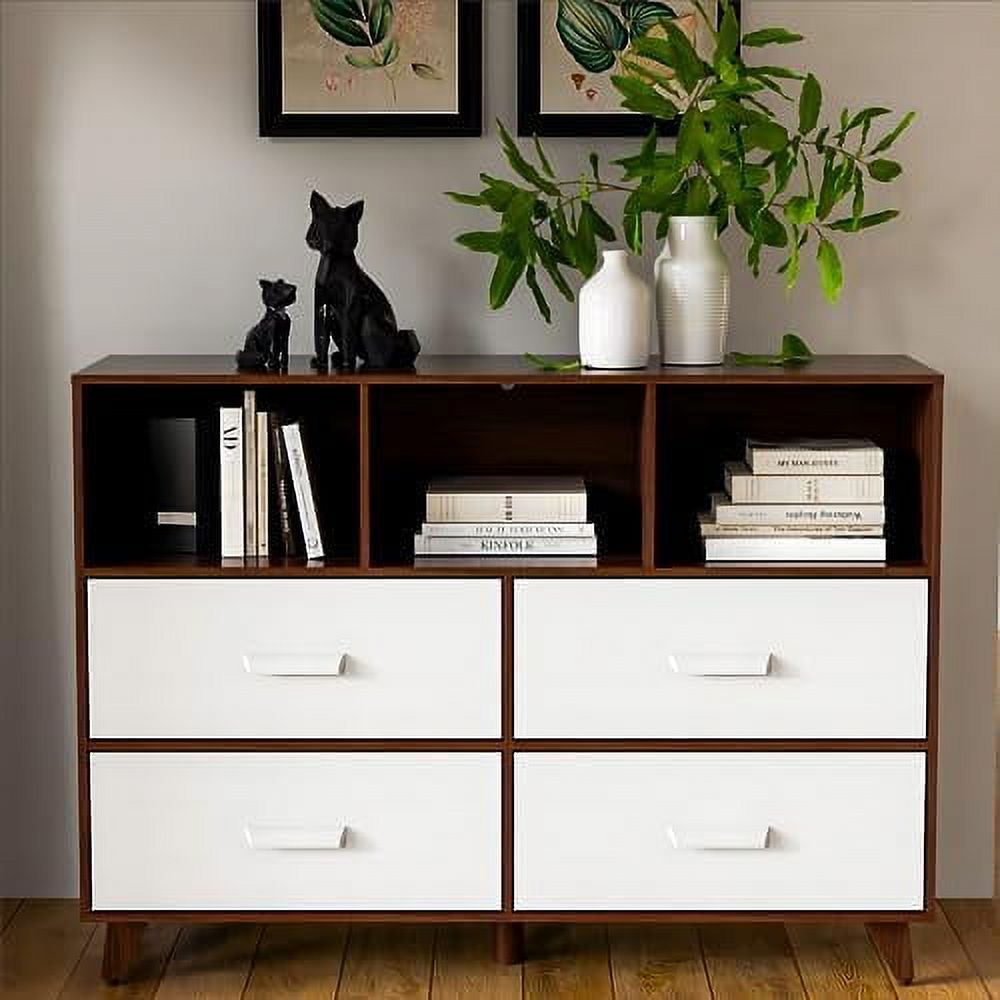 NLIBOOMLife 4 Drawer Dresser for Bedroom 4 Drawers Chest with Open