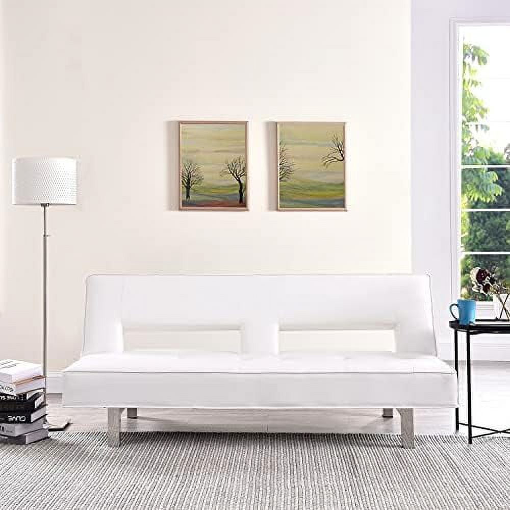 NLIBOOMLife Astrid Futon Sofa Bed Faux Leather Futon Couch Modern