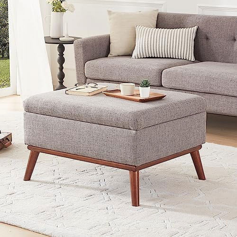 NLIBOOMLife Large Ottoman with 31.5-inch Mid Century Modern Rectangle Coffee Table with Lid ...