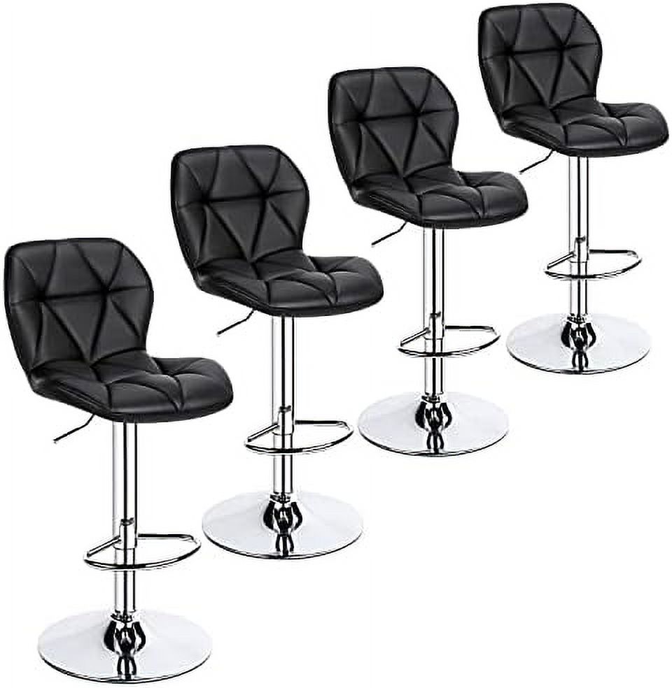 NLIBOOMLife PU Leather Swivel Stool Height Adjustable Counter Stools