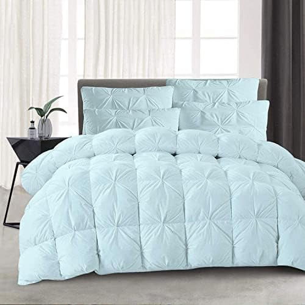 NLIBOOMLife Pinch Pleated Alaskan King Comforter 132x120 Size Egyptian