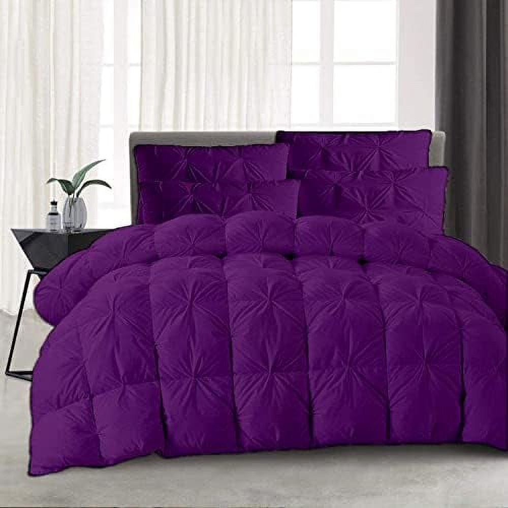 NLIBOOMLife Pinch Pleated Alaskan King Comforter 132x120 Size Egyptian