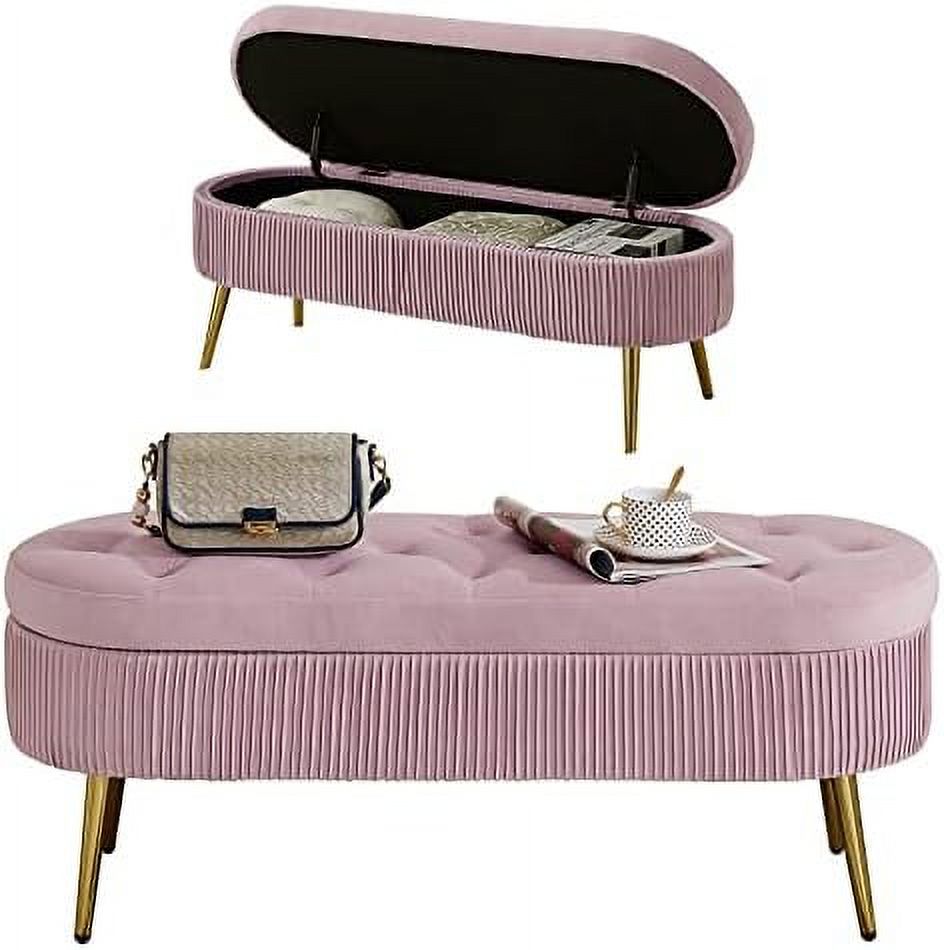 NLIBOOMLife Teddy Bedroom Benches End of Bed 38.9" Faux Fur Ottoman