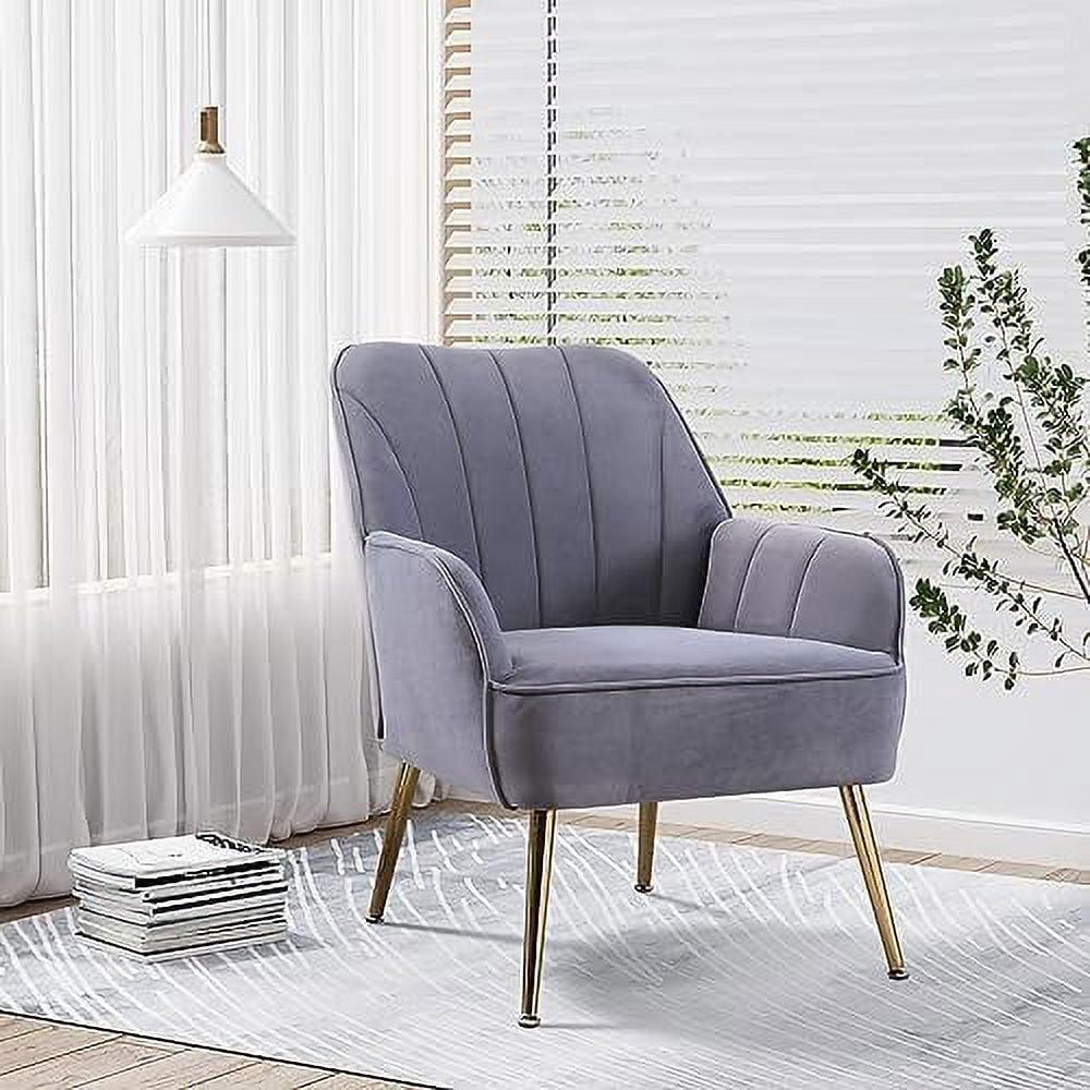 NLIBOOMLife Velvet Accent Chair Modern Armchair for Living Room ...