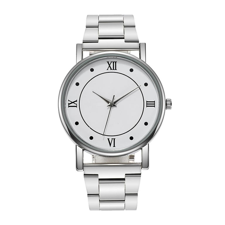 NLLSHGJ Wind up Watches of Women No Battery Woman Automatic Watch Men s Casual Business Quartz Watch Ultra Thin Stainless Steel Strap Watch