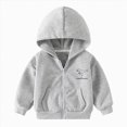 thumbnail image 1 of NLOMOCT Baby Boy Jacket Teen Boy Long Sleeve Zip Hooded Tops Soft Fleece Casual Outer Jacket Grey,3-4 Years, 1 of 8