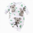 thumbnail image 1 of NLOMOCT Baby Clothes Girl Newborn Baby Girl Fall Winter Long Sleeve One Piece Romper Newborn Going Home Outfit Girl Newborn Gift Bodysuit Blue,12-18 Months, 1 of 8