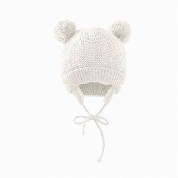 NLOMOCT Baby Girl Winter Hat Kids Beanie Boys Girls Beanies Children Winter Hats Children Knit Warm Caps Kids Soft Beanie Cap White,One Size