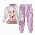 thumbnail image 1 of NLOMOCT Baby Outfit Sets Fashion Breathable Pullover Top Pant Set Lounge Set Baby Pajama Set,Light Purple,5-6 Years, 1 of 4