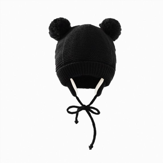 NLOMOCT Beanies for Baby Boy Kids Beanie Boys Girls Beanies Children Winter Hats Children Knit Warm Caps Kids Soft Beanie Cap Black,One Size