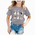 thumbnail image 1 of NLOMOCT Cute Summer Tops for Girls Kid Toddler Girls Halloween T-Shirts Bow Shirt T-Shirts, Girls Short Sleeve Tees Tops Fashion Halloween Tops,Grey,10-11 Years, 1 of 5
