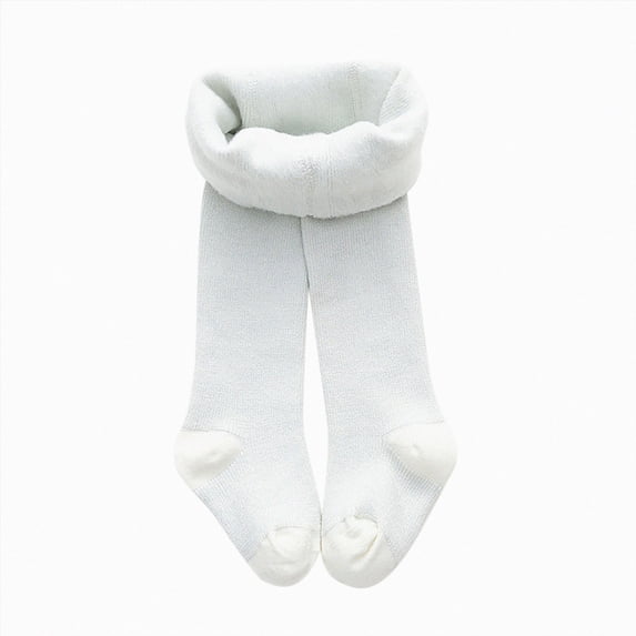 NLOMOCT Girls Leggings Baby Girls Cable Knitted Tights Infant Seamless Cotton Tights New-born Girls Seamless Leggings,White,2-4 Years