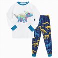 thumbnail image 1 of NLOMOCT Kids Pjs Boys Fall Newborn Girl Clothes Cartoon Pattern Breathable Pullover Top Pant Set Sleep and Play Girl Pajama Set,White,2-3 Years, 1 of 5