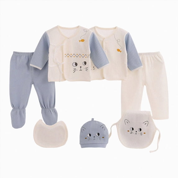 NLOMOCT Newborn Going Home Outfit Boy Newborn Baby Clothes Boy, Baby Outfits Gift for Baby Boys Girls Toddler Unisex,Light Blue,0-3 Months