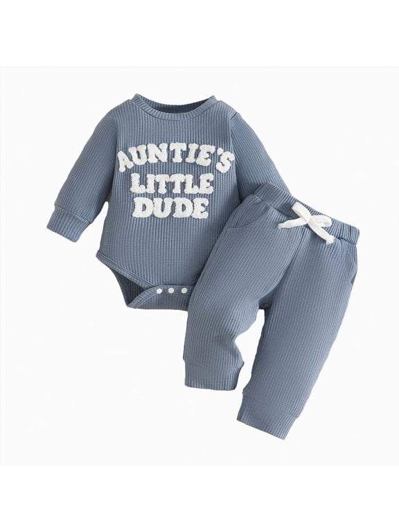 Newborn Hospital Outfit Boy Newborn Baby Boy Clothes Infant Boys Outfits, Cotton Winter Clothes,Blue,6-9 Months