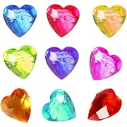 NLR FUN [10pcs 4cm] Big Size Kids Heart Toy, Acrylic Gem Set, Pirate Treasure Hunt Toy | Easter Egg Filler | Diving Instructor | Party Favors, Gift for Birthday/Christmas/Easter Prizes