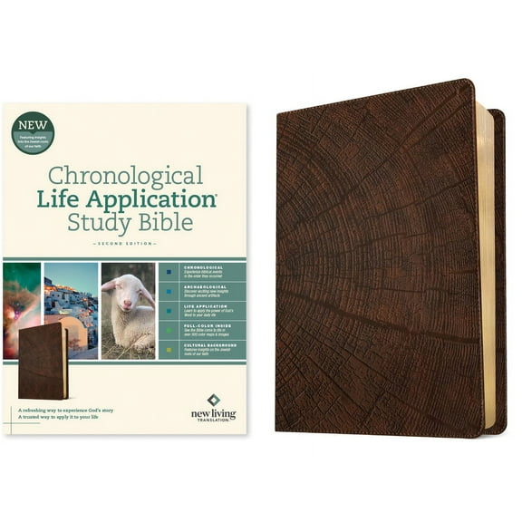 NLT Chronological Life Application Study Bible, Second Edition (Leatherlike, Heritage Oak Brown), (Hardcover)