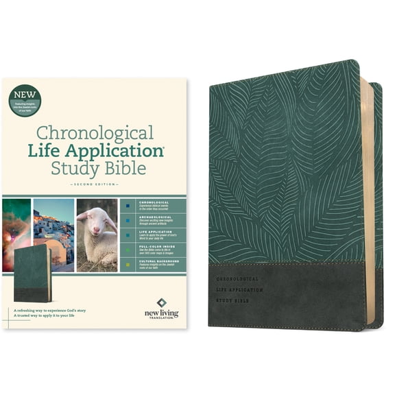 NLT Chronological Life Application Study Bible, Second Edition (Leatherlike, Palm Forest Teal), (Hardcover)