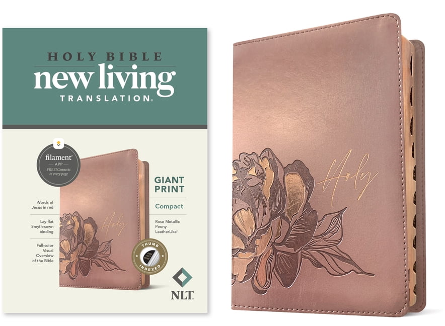 Tyndale House Publishers NLT Compact Giant Print Bible, Red Letter
