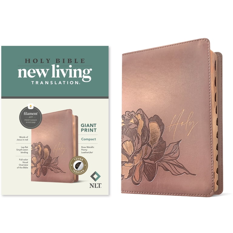 Tyndale House Publishers NLT Compact Giant Print Bible, Red Letter