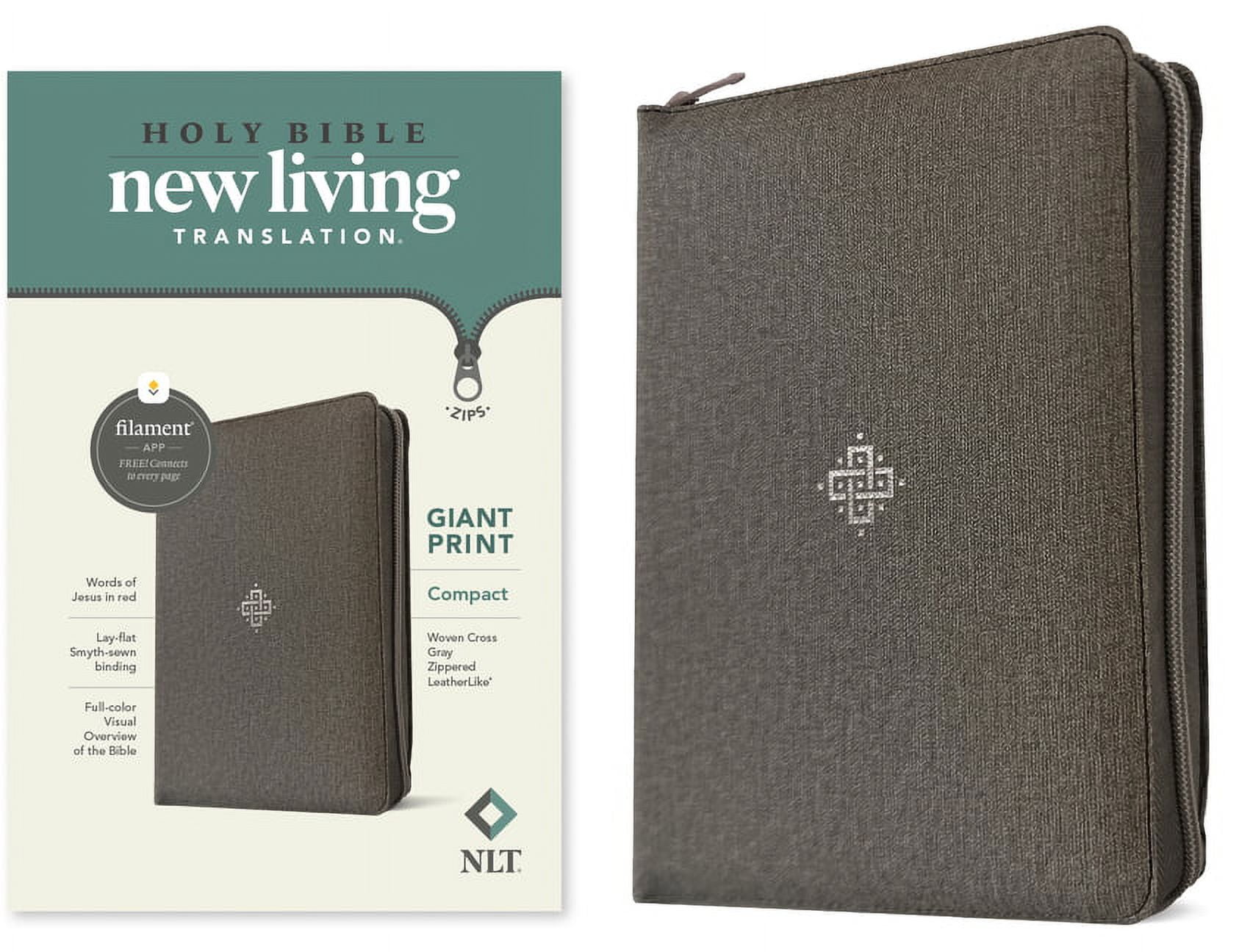 NLT Compact Giant Print Zipper Bible, FilamentEnabled Edition
