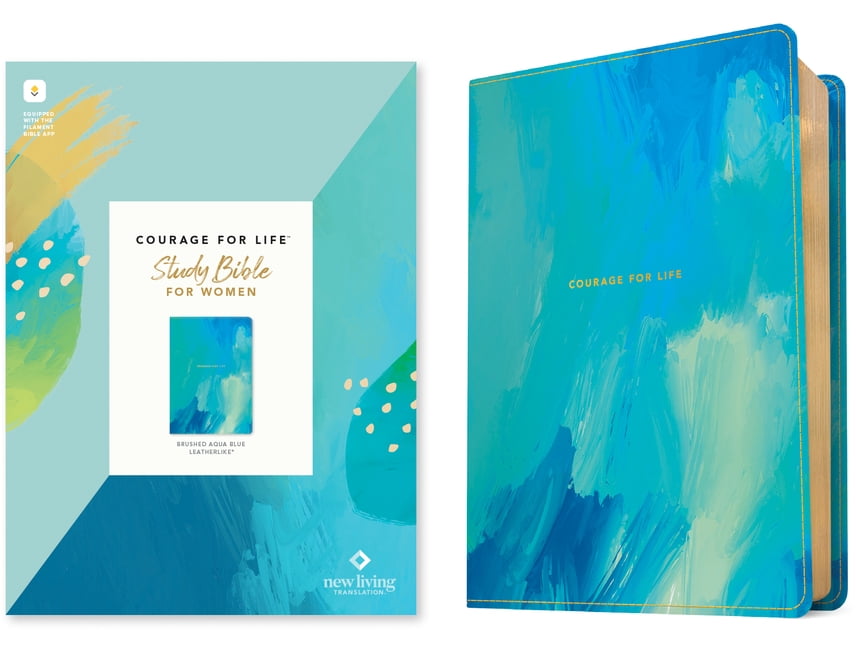 NLT Courage For Life Study Bible For Women Leatherlike Brushed Aqua nlt-courage-for-life-study-bible-for-women-leatherlike-brushed-aqua