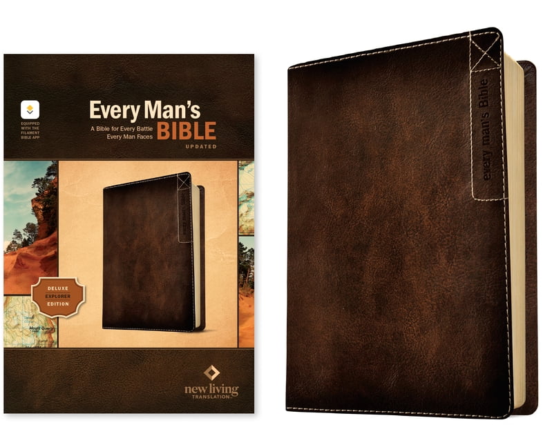 NLT Every Man's Bible, Filament Enabled, Deluxe Explorer Edition (Leatherlike, Brown, Red Letter), (Hardcover)