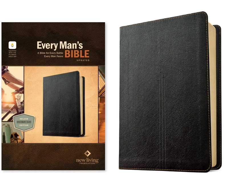 NLT Every Man's Bible, Filament Enabled (Leatherlike, Crossmark Black, Red Letter), (Hardcover)