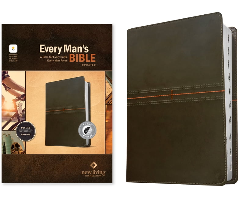 NLT Every Man's Bible, Filament Enabled (Leatherlike, East-West Grey, Indexed, Red Letter), (Hardcover)