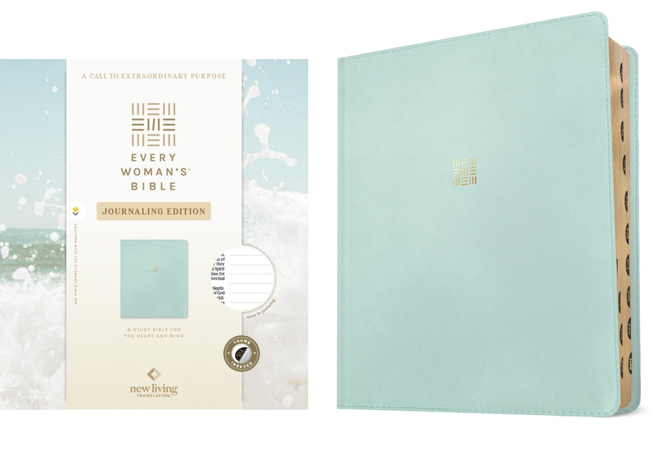 NLT Every Woman's Bible, Journaling Edition, Filament Enabled (Leatherlike, Seafoam Blue, Indexed, Red Letter), (Hardcover)