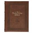 thumbnail image 1 of NLT Family Heritage Bible, Large Print Family Heirloom Devotional Bible for Study, New Living Translation Holy Bible Vegan Leather Hardcover, Additional Interactive Content, Brown, 1 of 7