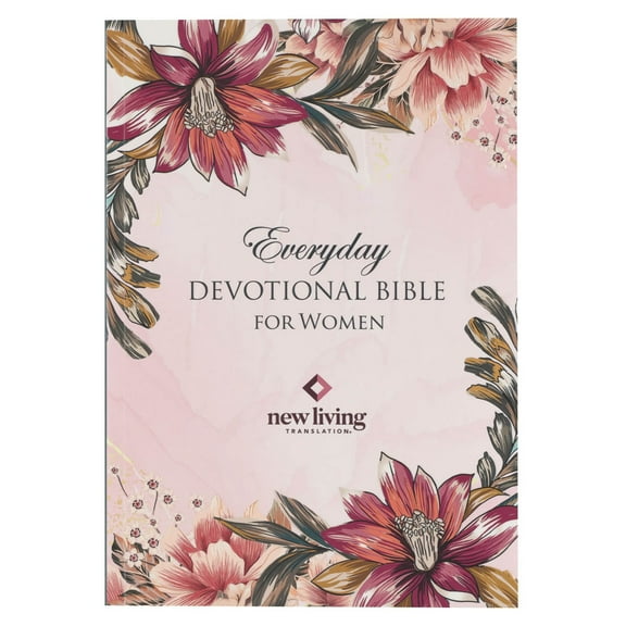 NLT Holy Bible Everyday Devotional Bible for Women New Living Translation, Pink Lilly, Flexible Daily Bible Reading Plan Options