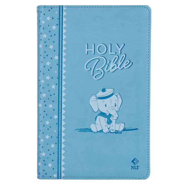 Bible NLT Infant (Faux Leather, Blue), (Hardcover)