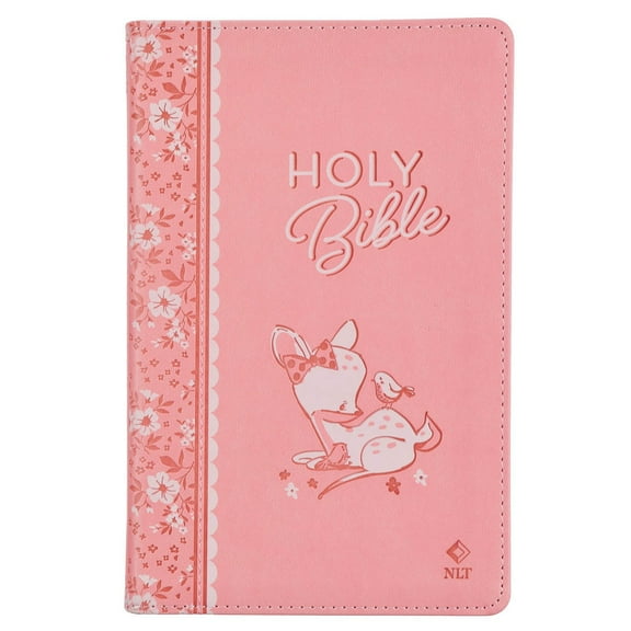 NLT Keepsake Holy Bible for Baby Girls Baptism Easter, New Living Translation, Pink