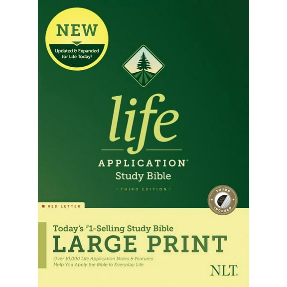 NLT Life Application Study Bible, Third Edition, Large Print (Red Letter, Hardcover, Indexed), (Hardcover)