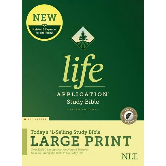 NLT Life Application Study Bible, Third Edition, Large Print (Red Letter, Hardcover, Indexed), (Hardcover)