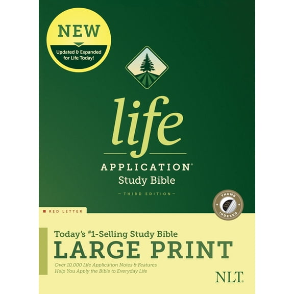 NLT Life Application Study Bible, Third Edition, Large Print (Red Letter, Hardcover, Indexed), (Hardcover)