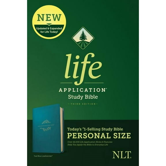 NLT Life Application Study Bible, Third Edition, Personal Size (Leatherlike, Teal Blue), (Hardcover)